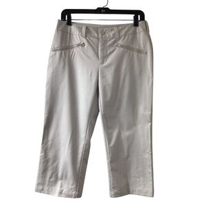 Fila Pants Women’s 6 Khaki Tan Sport Golf Cropped Capri Athletic Activewear Crop